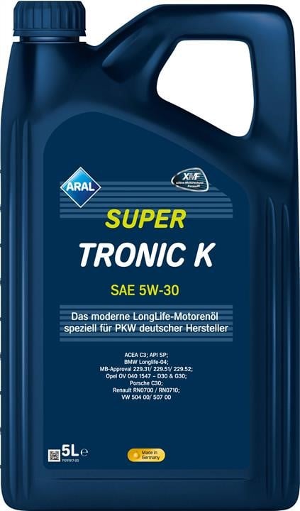 Aral 15F477 Engine oil Aral SuperTronic K 5W-30, 5L 15F477: Buy near me in Poland at 2407.PL - Good price!