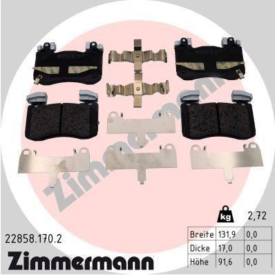 Otto Zimmermann 22858.170.2 Тормозные колодки дисковые, комплект 228581702: Отличная цена - Купить в Польше на 2407.PL!