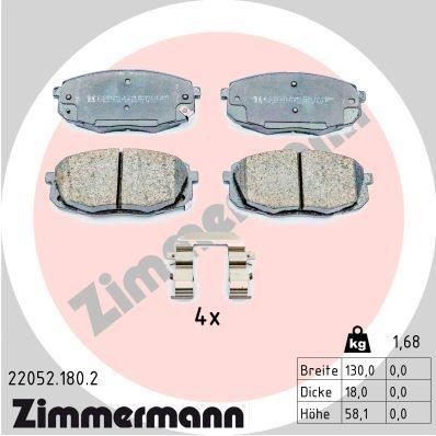 Otto Zimmermann 22052.180.2 Brake Pad Set, disc brake 220521802: Buy near me in Poland at 2407.PL - Good price!