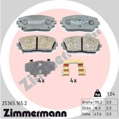 Otto Zimmermann 25365.165.2 Klocki hamulcowe, zestaw 253651652: Dobra cena w Polsce na 2407.PL - Kup Teraz!