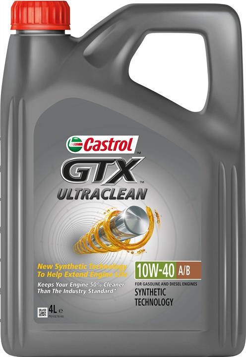 Castrol 15F123 Engine oil Castrol GTX Ultraclean A/B 10W-40, 4L 15F123: Buy near me in Poland at 2407.PL - Good price!