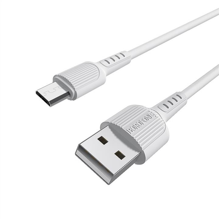 Borofone BX16MW Кабель Borofone BX16 USB to Micro 2A, 1m, PVC, TPE connectors, White BX16MW: Отличная цена - Купить в Польше на 2407.PL!