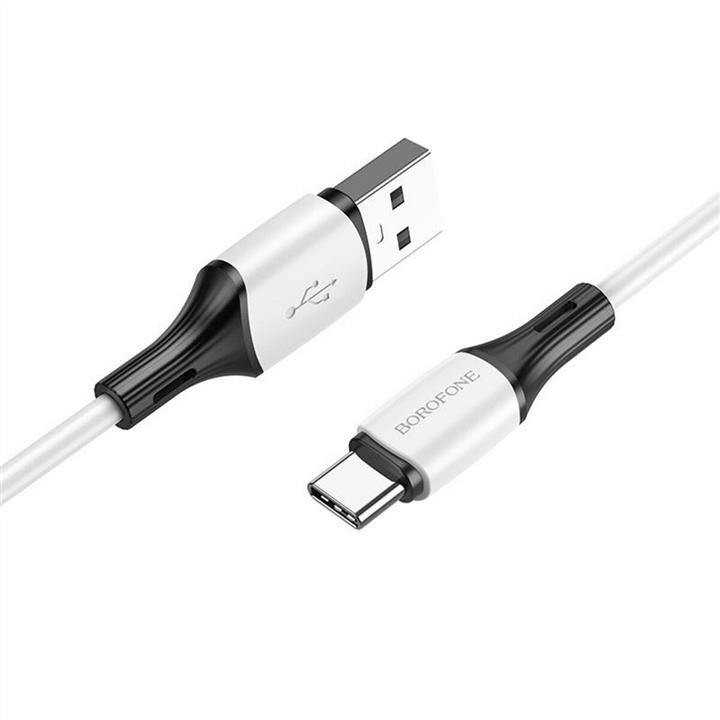 Borofone BX79CW Borofone BX79 USB to Type-C 3A, 1m, silicone, silicone connectors, White BX79CW: Buy near me in Poland at 2407.PL - Good price!