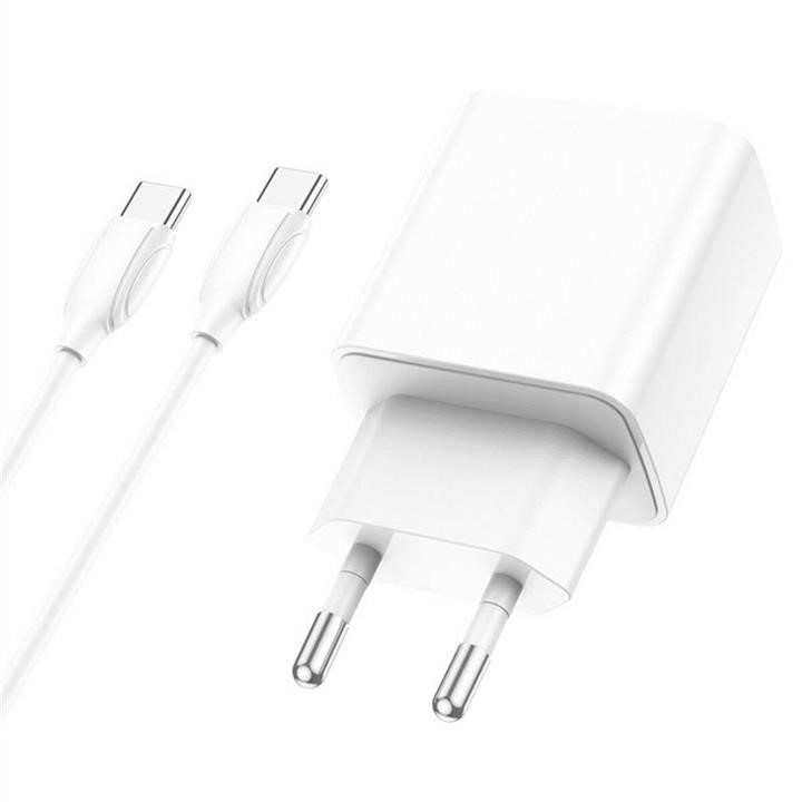 Borofone BA67ACCW Borofone BA67A PD20W+QC3.0 charger set(Type-C to Type-C) White BA67ACCW: Buy near me in Poland at 2407.PL - Good price!