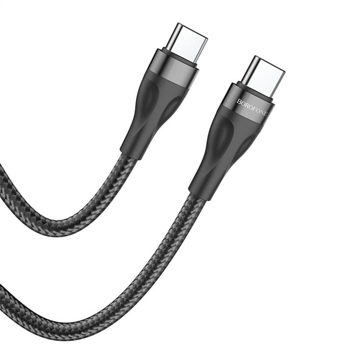 Borofone BX61CCB Borofone BX61 Type-C to Type-C 3A, 60W, 1m, nylon, aluminum connectors, Black BX61CCB: Buy near me at 2407.PL in Poland at an Affordable price!