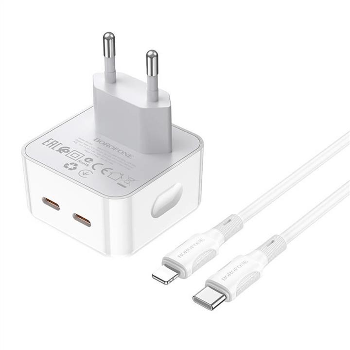 Borofone BA76ACLW Borofone BA76A Source dual port PD35W(2C) charger set(C to iP) White BA76ACLW: Buy near me in Poland at 2407.PL - Good price!