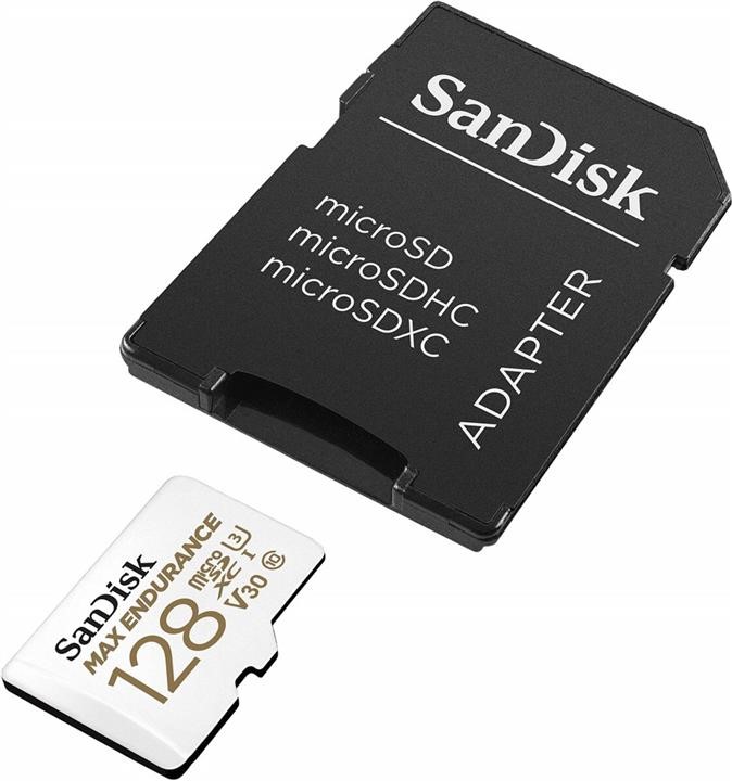 Sandisk SDSQQVR-128G-GN6IA MicroSDXC (UHS-1 U3) SanDisk Max Endurance 128Gb class 10 V30 (100Mb/s) (adapterSD) SDSQQVR128GGN6IA: Отличная цена - Купить в Польше на 2407.PL!