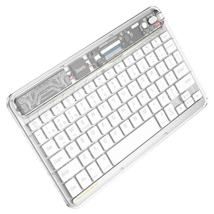 Hoco 6931474778864 Клавіатура HOCO S55 Transparent Discovery edition wireless BT keyboard Space White 6931474778864: Купити у Польщі - Добра ціна на 2407.PL!