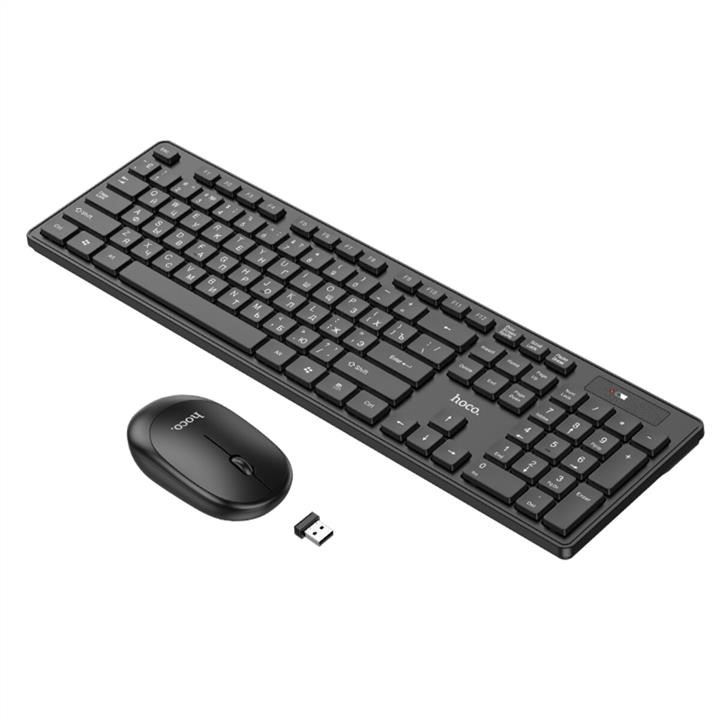 Hoco 6931474759481 Keyboard+mouse HOCO GM17 Wireless business keyboard and mouse set (English version) Black 6931474759481: Buy near me in Poland at 2407.PL - Good price!