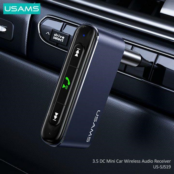 Odbiornik Bluetooth Usams US-SJ519 3.5DC Mini samochodowy bezprzewodowy odbiornik audio BT5.0 szary Usams SJ519JSQ01