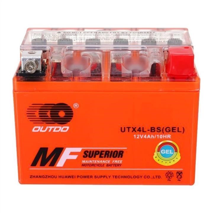 Outdo 17799 Motor battery OUTDO UTX4L-BS GEL, 12V 4 Ah (113 x 70 x 85), Orange, Q10 17799: Buy near me in Poland at 2407.PL - Good price!