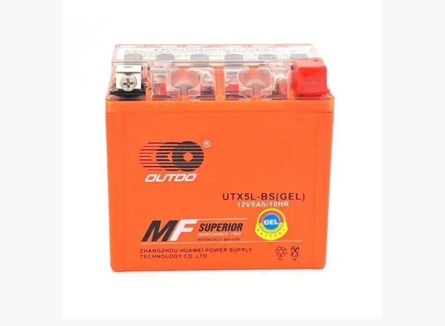 Outdo 17798 Motor battery OUTDO UTX5L-BS GEL, 12V 5 Ah (113 x 70 x 108), Orange, Q10 17798: Buy near me in Poland at 2407.PL - Good price!