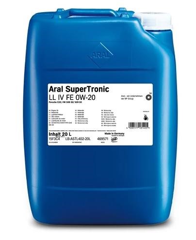 Aral 15F3C4 Engine oil Aral SuperTronic LL IV FE 0W-20, 20L 15F3C4: Buy near me in Poland at 2407.PL - Good price!