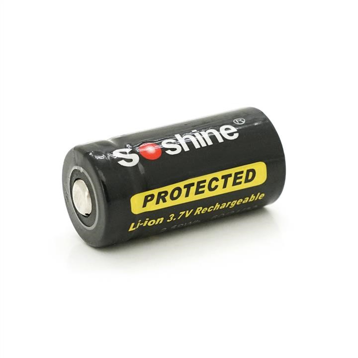 Soshine 34710 Akumulator bateria 16340/CR123 Li-Ion Soshine 16340P-3.7-700 Protected, 700mAh, 0.7A, 4.2/3.6/2.75V, Black 34710: Dobra cena w Polsce na 2407.PL - Kup Teraz!