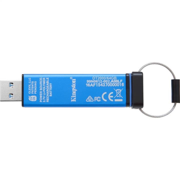 USB3.0 64GB Kingston DataTraveler 2000 Klawiatura 256-bitowy sprzętowy szyfrowany dysk flash AES (DT2000 &#x2F; 64GB) Kingston DT2000&#x2F;64GB