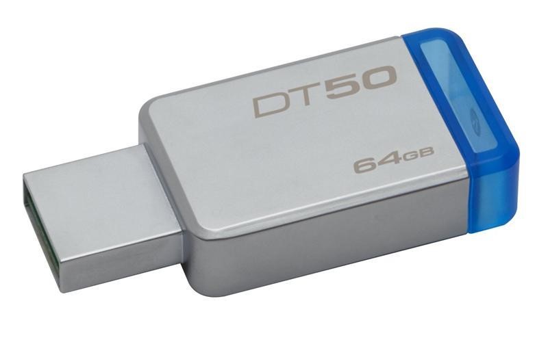 Kingston DT50/64GB Pamięć USB 3.1 USB Kingston DataTraveler 50 Metal / Blue (DT50 / 64GB) DT5064GB: Dobra cena w Polsce na 2407.PL - Kup Teraz!