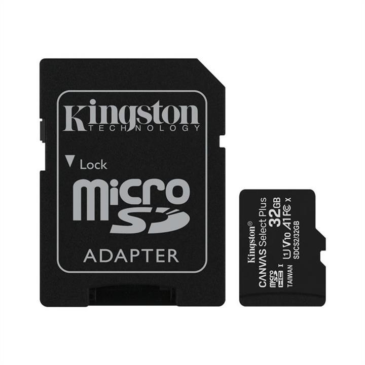 Kingston SDCS2/32GB MicroSDHC (UHS-1) Kingston Canvas Select Plus 32Gb class 10 А1 (R-100MB/s) (adapter SD) SDCS232GB: Atrakcyjna cena w Polsce na 2407.PL - Zamów teraz!