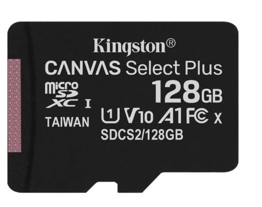 Kingston SDCS2/128GBSP Карта MicroSDXC (UHS-1) Kingston Canvas Select Plus 128Gb class 10 А1 (R-100MB/s) SDCS2128GBSP: Приваблива ціна - Купити у Польщі на 2407.PL!