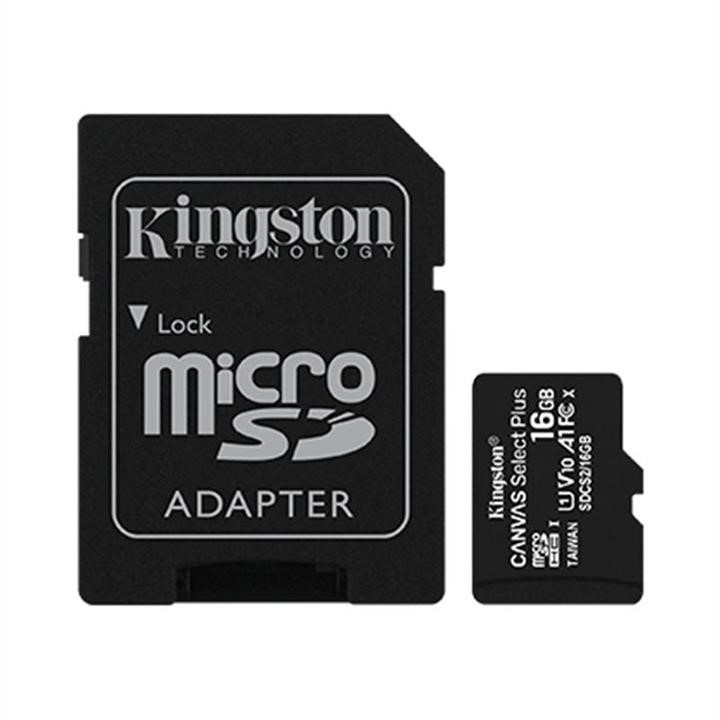 Kingston SDCS2/16GB MicroSDHC 16 GB UHS-I klasa 10 Kingston Canvas Select Plus R100MB / s + adapter SD (SDCS2 / 16GB) SDCS216GB: Dobra cena w Polsce na 2407.PL - Kup Teraz!