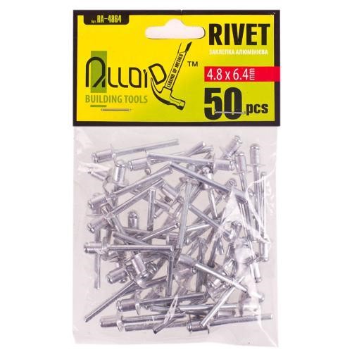 Alloid RA-4864 Nit aluminiowy 4,8 x 6,4 mm, 50 sztuk (RA-4864) RA4864: Dobra cena w Polsce na 2407.PL - Kup Teraz!