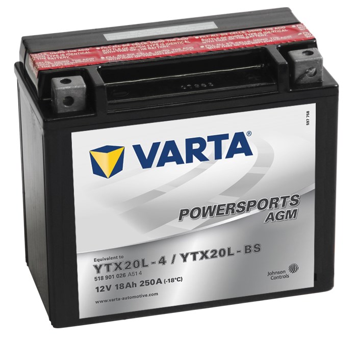 Varta 518901026A514 Battery Varta 12V 18AH 250A(EN) R+ 518901026A514: Buy near me at 2407.PL in Poland at an Affordable price!