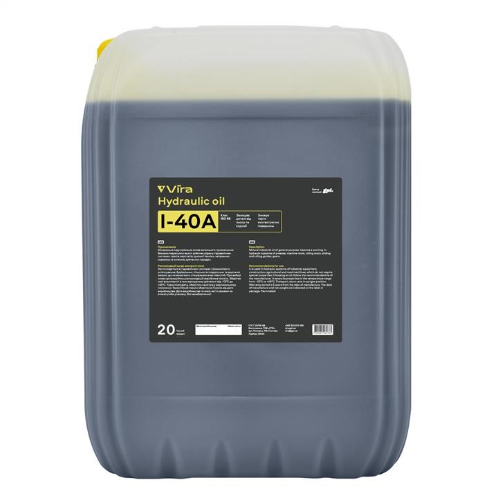 Vira VI0324 Hydraulic oil Vira I-40A, 20L VI0324: Buy near me in Poland at 2407.PL - Good price!
