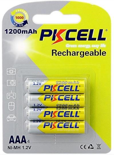 PkCell 09338 Battery PKCELL 1.2V AAA 1200mAh NiMH Rechargeable Battery, Q12 09338: Buy near me in Poland at 2407.PL - Good price!