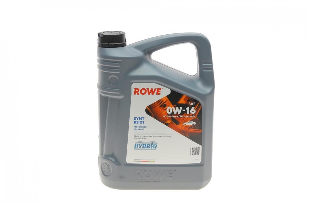 Rowe 20005-0050-99 Olej silnikowy ROWE HIGHTEC SYNT RS D1 0W-16, 5L 20005005099: Dobra cena w Polsce na 2407.PL - Kup Teraz!