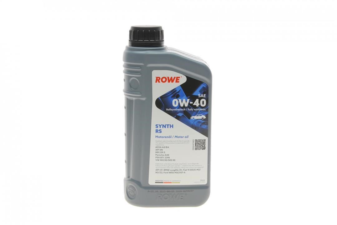 Rowe 20020-0010-99 Engine oil ROWE HIGHTEC SYNTH RS 0W-40, 1L 20020001099: Buy near me in Poland at 2407.PL - Good price!