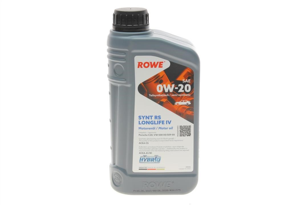 Rowe 20036-0010-99 Моторное масло ROWE HIGHTEC SYNTH RS LONGLIFE IV 0W-20, 1л 20036001099: Отличная цена - Купить в Польше на 2407.PL!