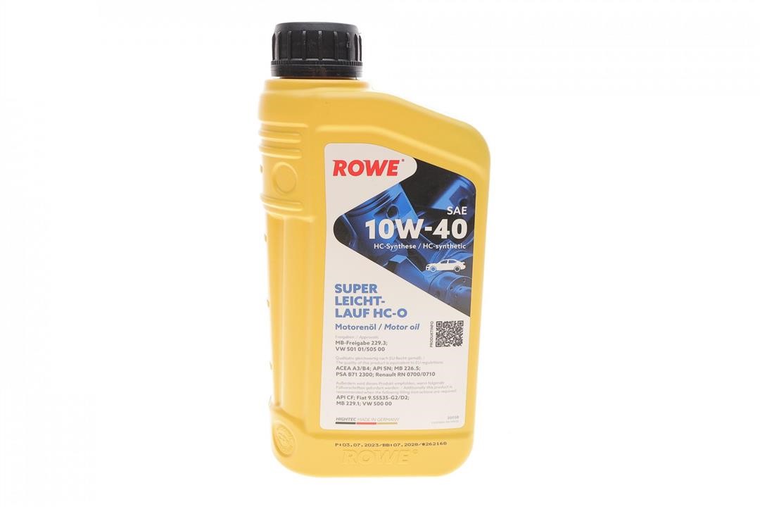 Rowe 20058-0010-99 Engine oil ROWE HIGHTEC SUPER LEICHTLAUF HC-O 10W-40, 1L 20058001099: Buy near me in Poland at 2407.PL - Good price!