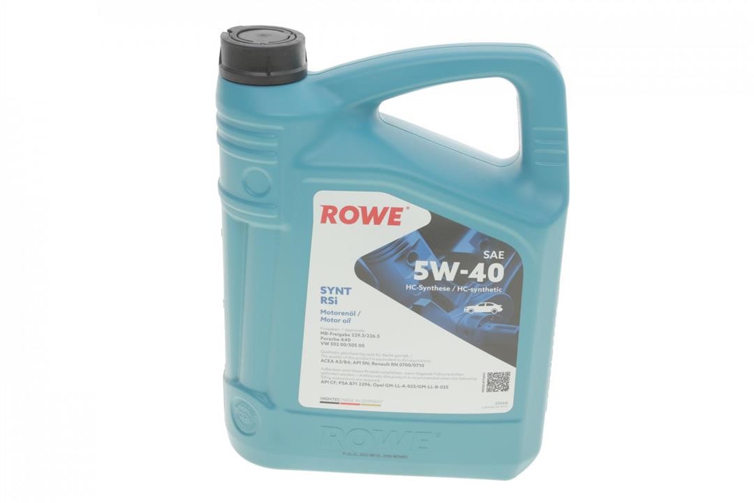 Rowe 20068-0040-99 Engine oil ROWE HIGHTEC SYNT RSi 5W-40, 4L 20068004099: Buy near me in Poland at 2407.PL - Good price!