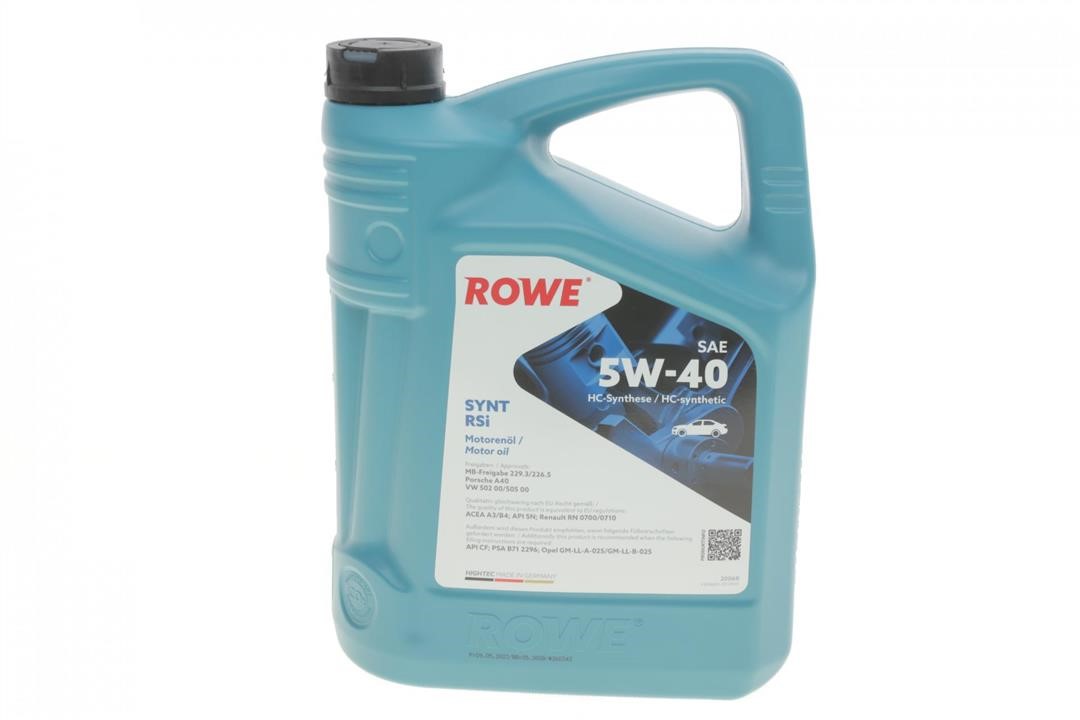 Rowe 20068-0050-99 Engine oil ROWE HIGHTEC SYNT RSi 5W-40, 5L 20068005099: Buy near me in Poland at 2407.PL - Good price!