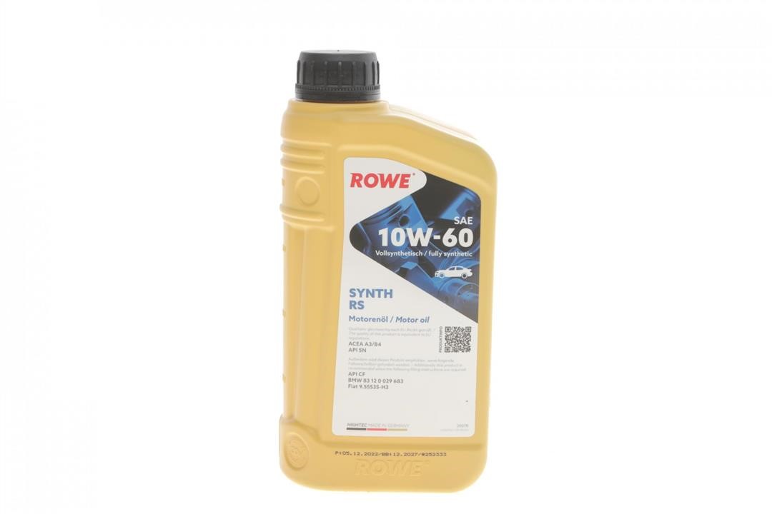 Rowe 20070-0010-99 Engine oil ROWE HIGHTEC SYNTH RS 10W-60, 1L 20070001099: Buy near me in Poland at 2407.PL - Good price!