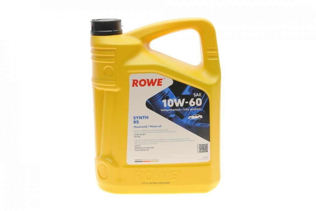 Rowe 20070-0050-99 Motoröl ROWE HIGHTEC SYNTH RS 10W-60, 5L 20070005099: Kaufen Sie zu einem guten Preis in Polen bei 2407.PL!