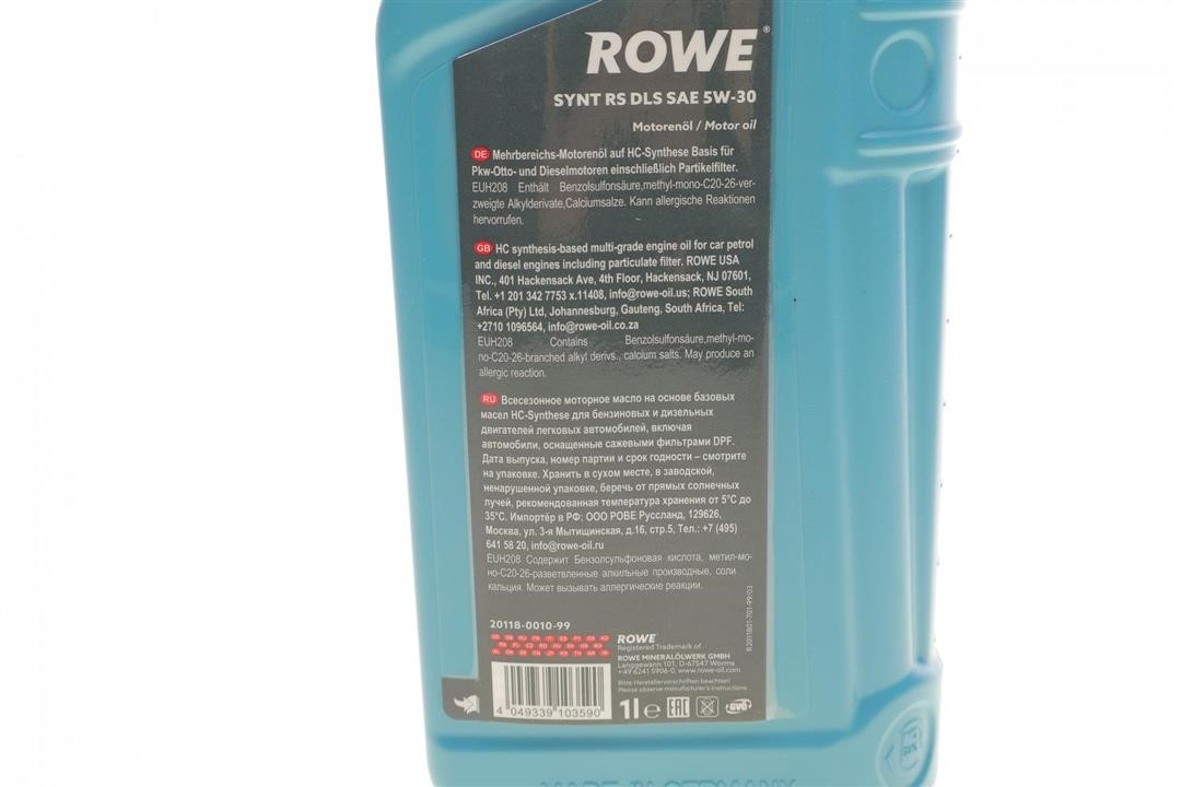 Olej silnikowy ROWE HIGHTEC SYNT RS DLS 5W-30, 1L Rowe 20118-0010-99