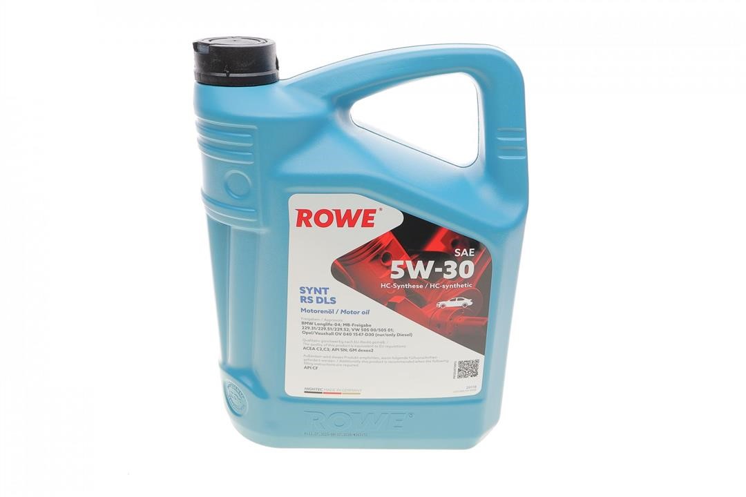 Rowe 20118-0050-99 Моторное масло ROWE HIGHTEC SYNT RS DLS 5W-30, 5л 20118005099: Отличная цена - Купить в Польше на 2407.PL!
