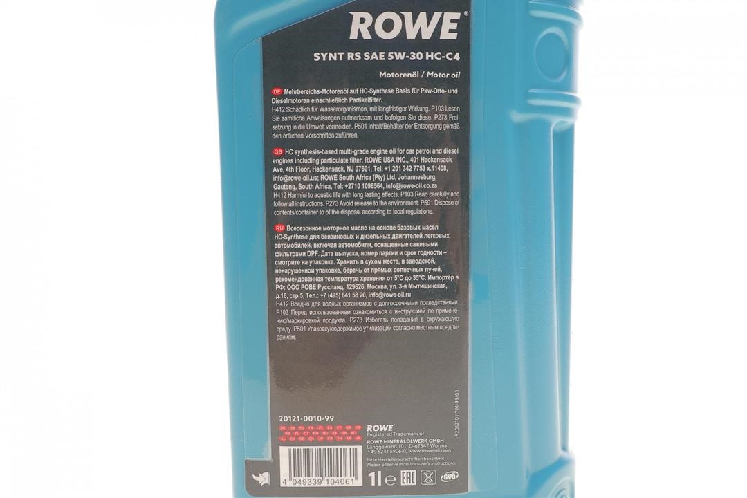 Olej silnikowy ROWE HIGHTEC SYNT RS HC-C4 5W-30, 1L Rowe 20121-0010-99