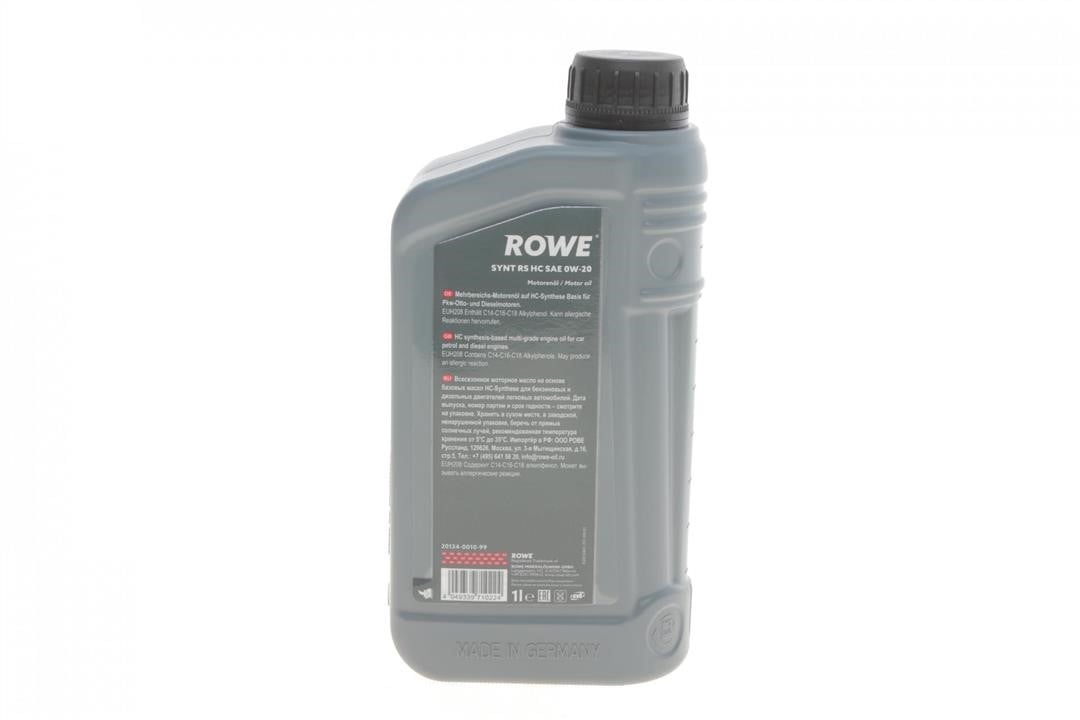 Olej silnikowy ROWE HIGHTEC SYNT RS HC 0W-20, 1L Rowe 20134-0010-99