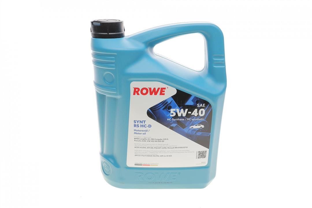 Rowe 20163-0050-99 Engine oil ROWE HIGHTEC SYNT RS HC-D 5W-40, 5L 20163005099: Buy near me at 2407.PL in Poland at an Affordable price!