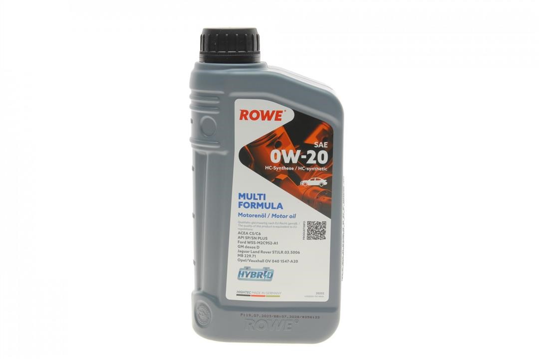 Rowe 20202-0010-99 Engine oil ROWE HIGHTEC MULTI FORMULA 0W-20, 1L 20202001099: Buy near me at 2407.PL in Poland at an Affordable price!