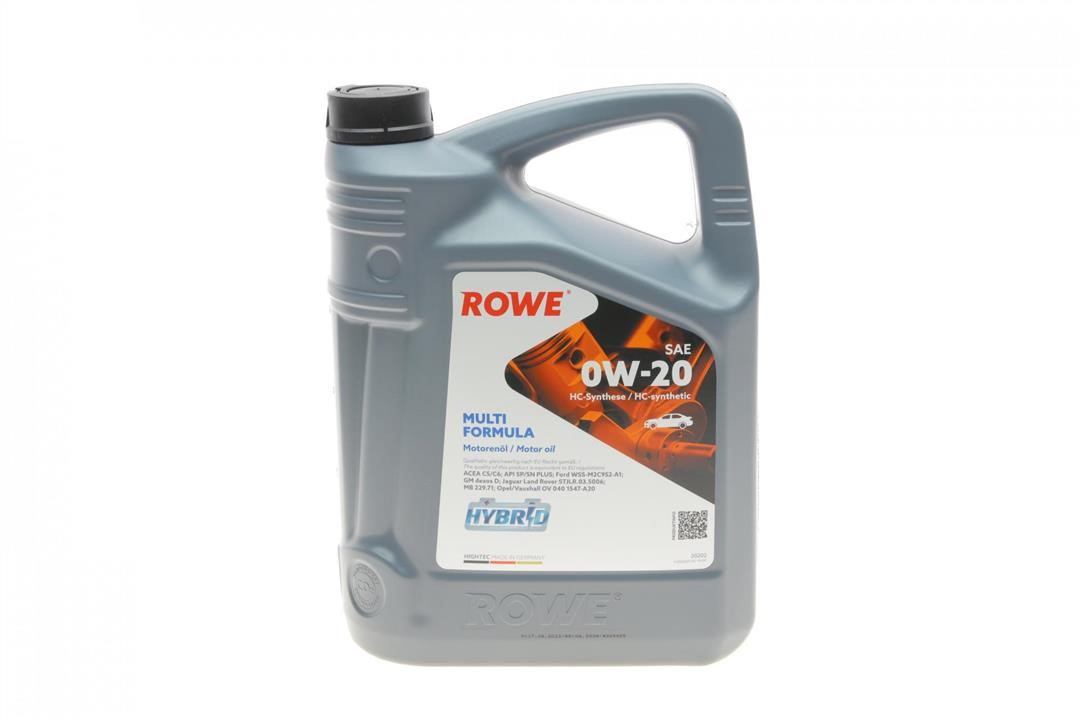 Rowe 20202-0050-99 Моторна олива ROWE HIGHTEC MULTI FORMULA 0W-20, 5л 20202005099: Приваблива ціна - Купити у Польщі на 2407.PL!