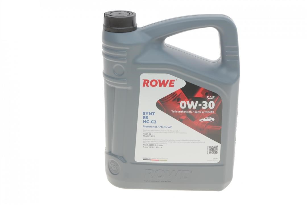Rowe 20247-0040-99 Engine oil ROWE HIGHTEC SYNT RS HC-C2 0W-30, 4L 20247004099: Buy near me in Poland at 2407.PL - Good price!
