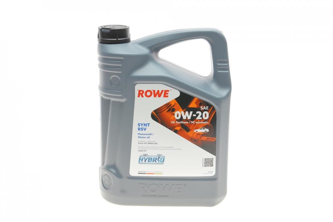 Rowe 20260-0050-99 Моторное масло ROWE HIGHTEC SYNT RSV 0W-20, 5л 20260005099: Отличная цена - Купить в Польше на 2407.PL!