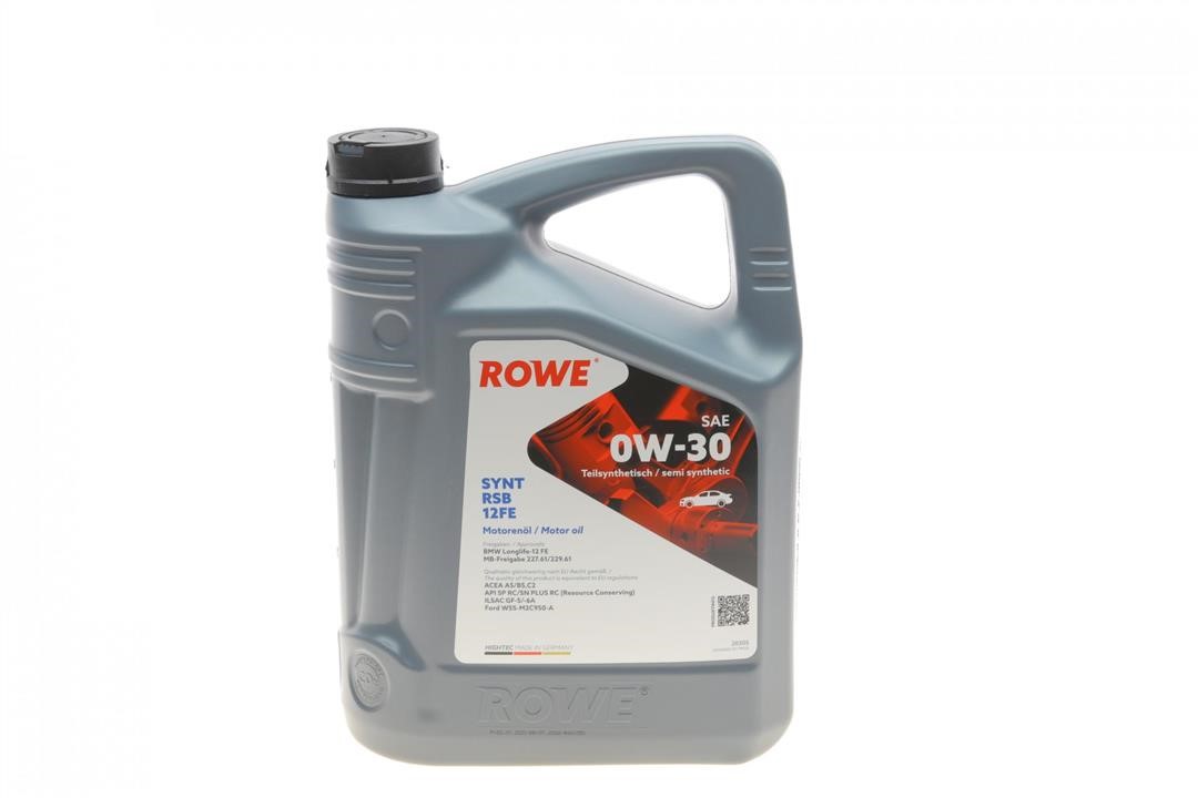 Rowe 20305-0050-99 Моторное масло ROWE HIGHTEC SYNT RSB 12FE 0W-30, 5л 20305005099: Отличная цена - Купить в Польше на 2407.PL!