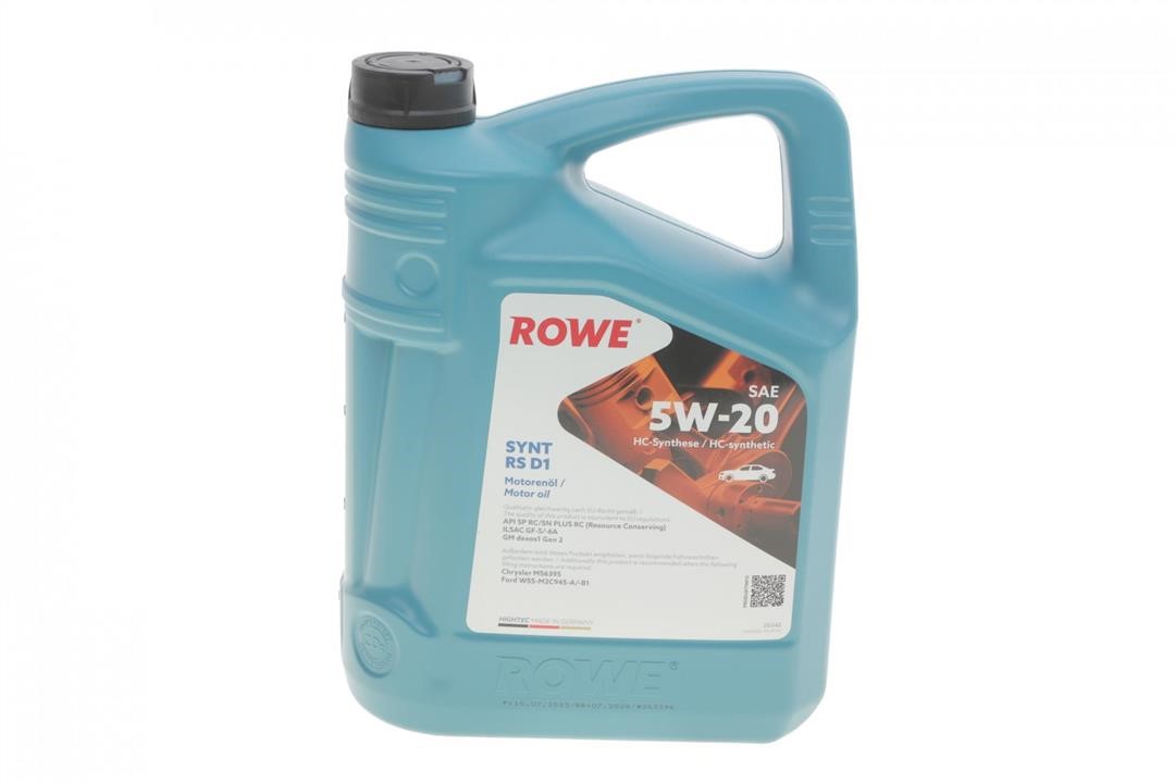 Rowe 20342-0050-99 Моторное масло ROWE HIGHTEC SYNT RS D1 5W-20, 5л 20342005099: Отличная цена - Купить в Польше на 2407.PL!
