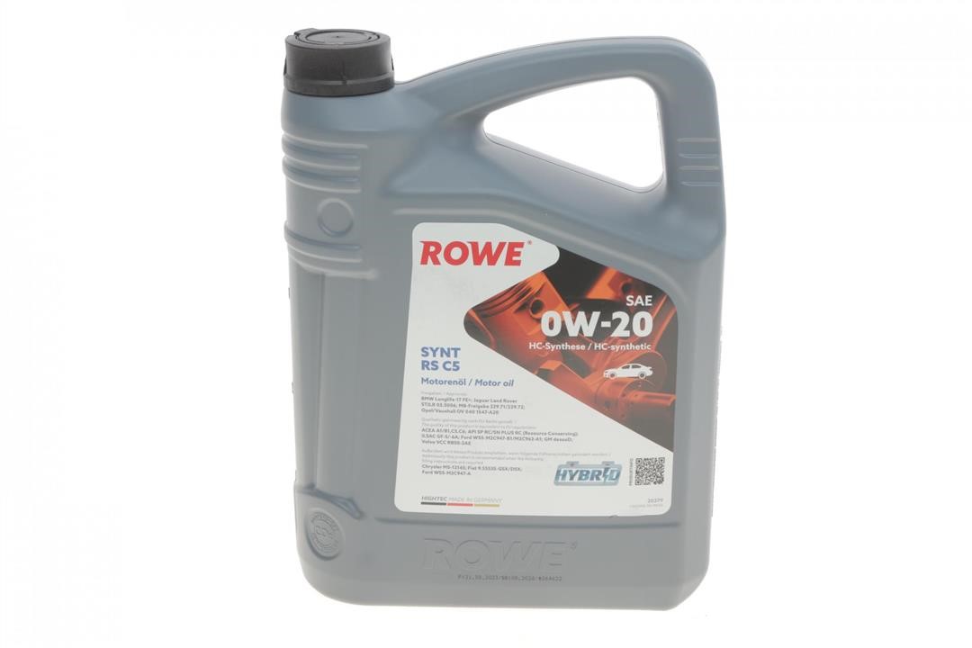 Rowe 20379-0040-99 Моторное масло ROWE HIGHTEC SYNT RS C5 0W-20, 4л 20379004099: Отличная цена - Купить в Польше на 2407.PL!