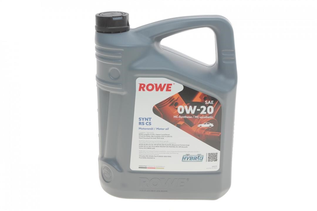 Rowe 20379-0050-99 Olej silnikowy ROWE HIGHTEC SYNT RS C5 0W-20, 5L 20379005099: Dobra cena w Polsce na 2407.PL - Kup Teraz!
