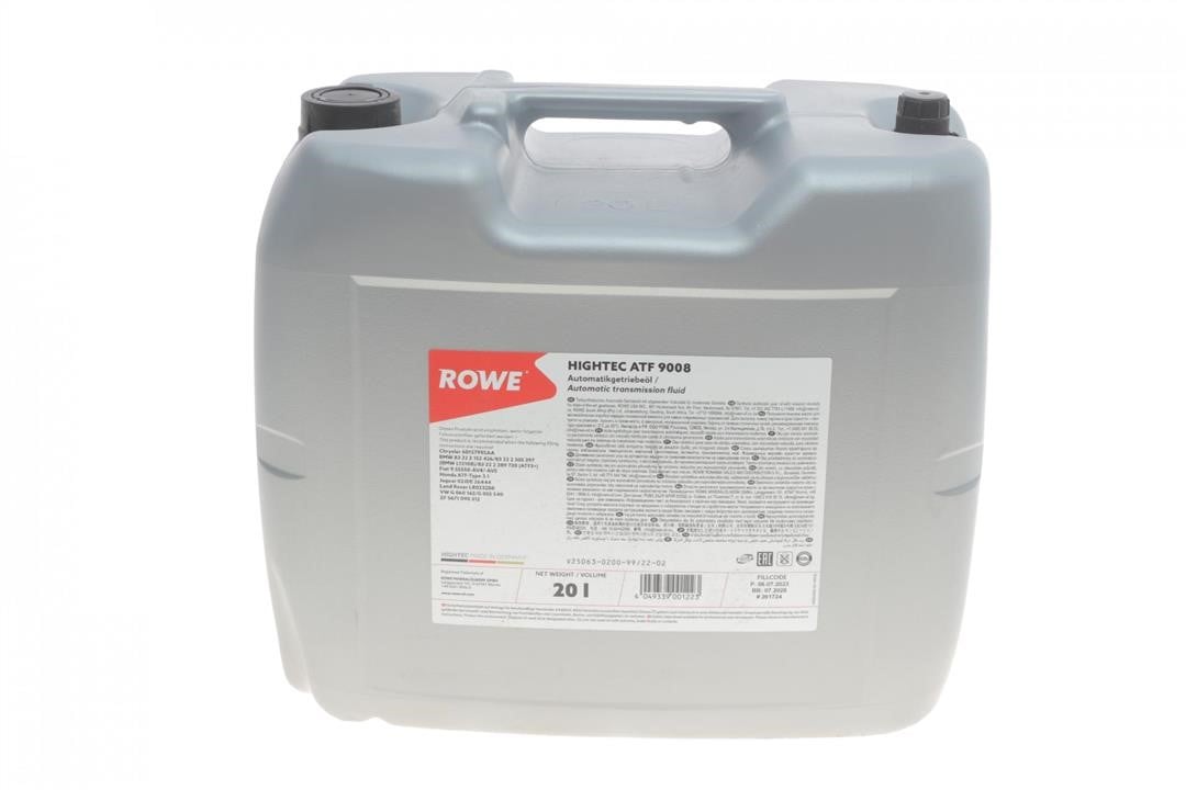 Rowe 25063-0200-99 Transmission oil ROWE HIGHTEC ATF 9008 ATF 3+, 20L 25063020099: Buy near me in Poland at 2407.PL - Good price!