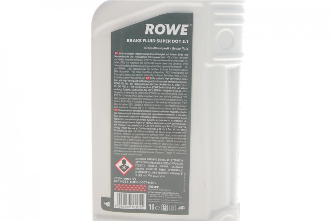 Płyn hamulcowy ROWE HIGHTEC DOT 5.1, 1L Rowe 25104-0010-99